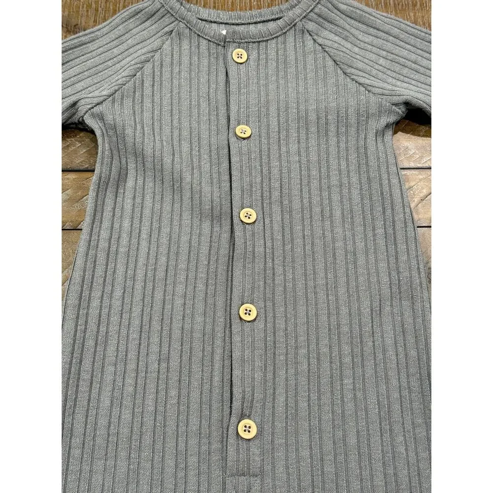 Graystone Collective Button Down Ribbed Romper 18 mo